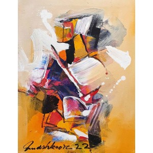 Mashkoor Raza, 12 x 16 Inch, Oil on Canvas, Abstract Painting, AC-MR-553